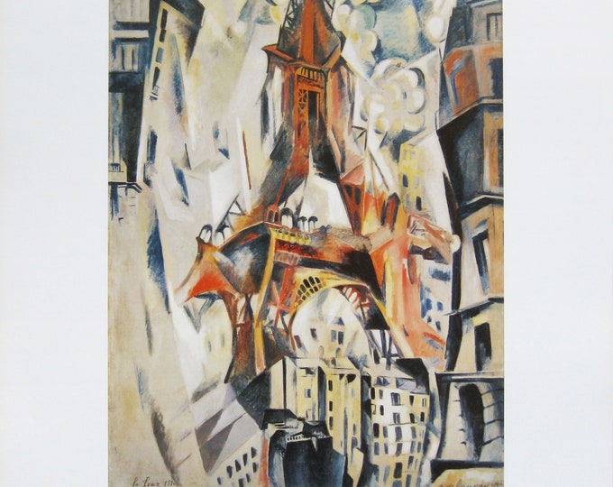 Robert Delaunay - "La Tour Eiffel" - Colour Offset lithograph - 1988