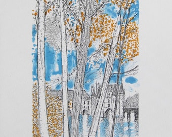 Guy Bardone - "Paysage" - Hand signed Colour Lithograph - (SN EA 6/10)