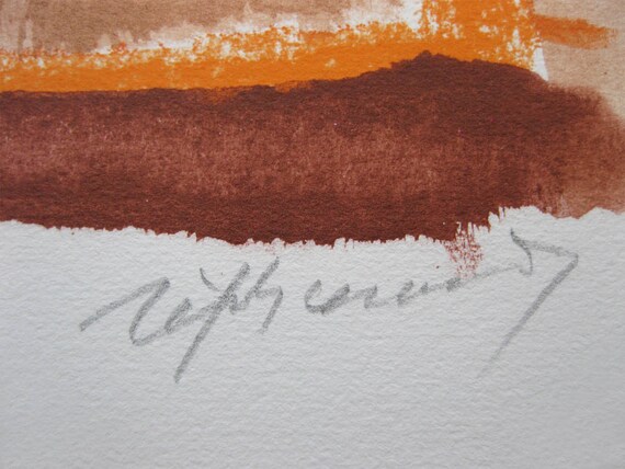 3075 Abstract Alberto Rafols Casamada SN Hand signed Aquatint Etching
