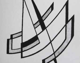 Italo Primi - "Geometrick Compostion" - Hand Signed Screen Print - 1948