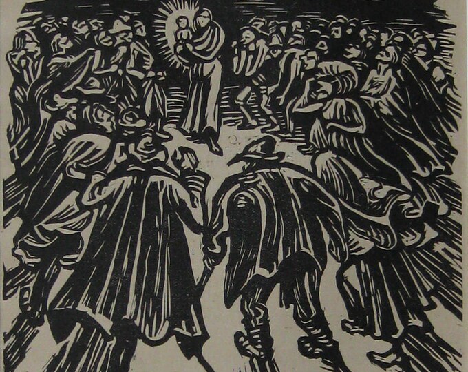 Ernst Barlach - "The Child in Glory" - 1922 - Woodcut, Ref. Schult 191