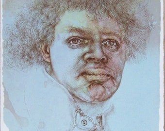 Reiner Schwarz  - "Portrait" - Hand signed Lithograph, 1977