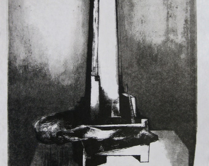 Reg Butler - "Tower" - Hand signed Lithograph, 1968 (S/N - VIII - XXXV)