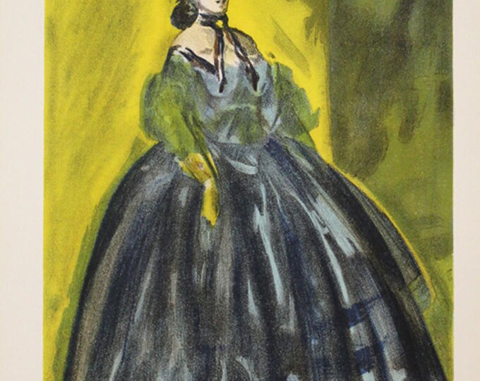 Guy Constantin - "Woman in Dress" - Original Color Lithograph - 1939