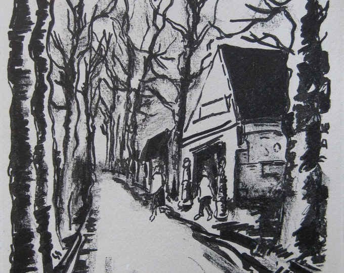 Maurice de Vlaminck - "Rue" - Original Lithograph, 1927