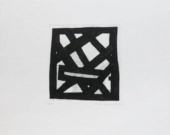 MICHAEL SCHOENHOLZ - "Composition" - Handsigned Etching - 1965 (S/N - ea 2/3)