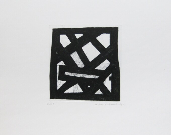 MICHAEL SCHOENHOLZ - "Composition" - Handsigned Etching - 1965 (S/N - ea 2/3)