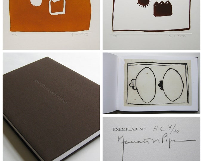 JOAN HERNANDEZ PIJUAN - 'Dibuixos Drawings' -2 Aquatint Etchings S/N (7/10) 1990