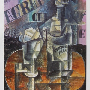 Pablo Picasso  - "Bottle of Pernod" - Large Offset lithograph Poster, 1989