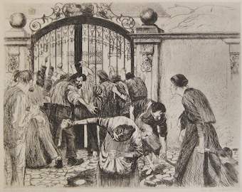 Kathe Kollwitz - "Weber Aufstand" - Original Rotogravure - 1921