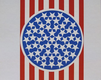 ROBERT INDIANA - "New Glory Banner I" - Colour Screen Print