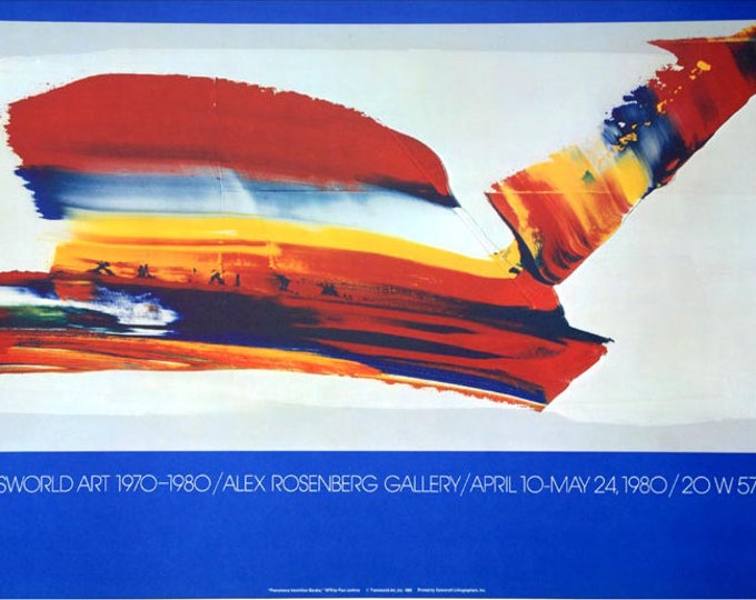 Paul Jenkins -  "Trans World Art" - Original Lithograph Exhibition poster, 1979