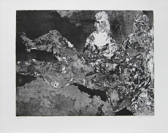 Wolff Buchholz - "Composition" - Handsigned Etching, 1961