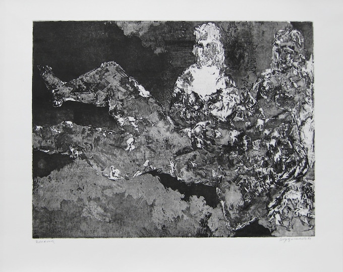 Wolff Buchholz - "Composition" - Handsigned Etching, 1961