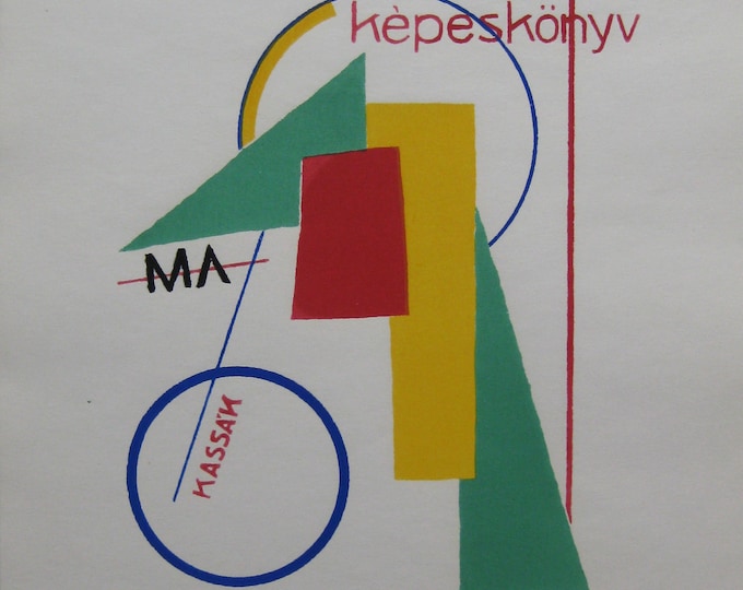 Lajos Kassak - "Composition" - Original Colour Screen print - Stamp signed - 1922