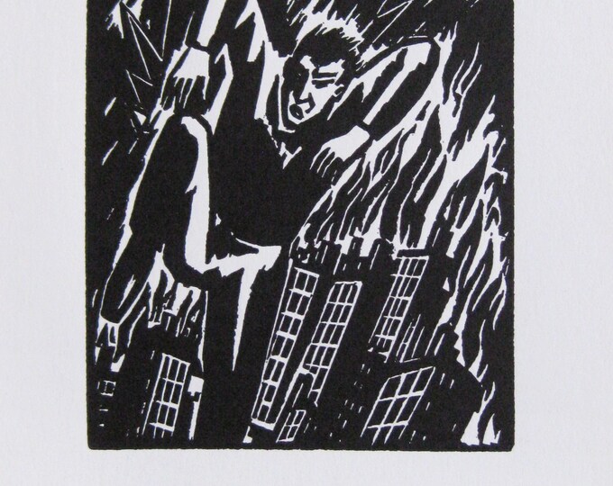 Frans Masereel - "L'oeuvre - PL38" - Original woodcut - 1928 -'78