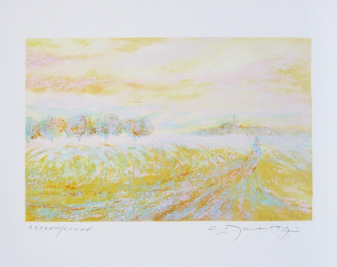 Claude Manoukian  - "Impressions Jaune" - Handsigned Lithograph