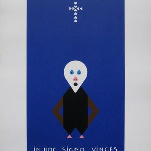 YVES LALOY - "In hoc Signo Vinces" - Hand Signed Screenprint, 1969