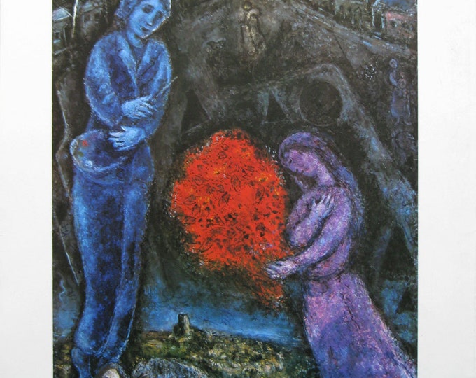 Marc chagall -  "Saint-Paul au Soleil Couchant " - Limited Edition Print - Mourlot, DLM 225 - 1977