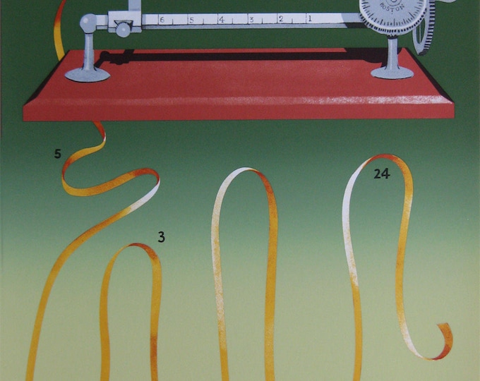 Thomas O Donohue  - "Curling Machine" - Colour Lithograph, 1977