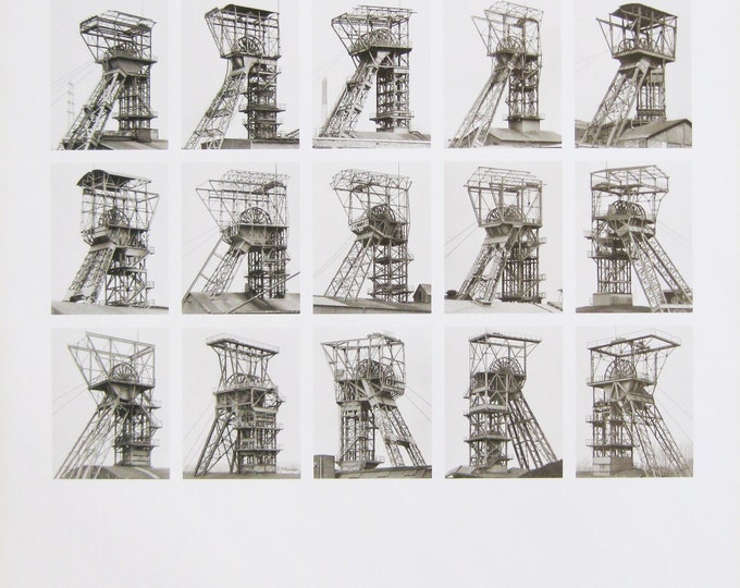 Bernd und Hilla Becher - "Headframes" - Colour Offset lithograph