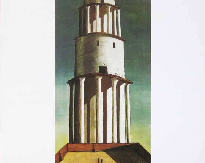 Giorgio de Chirico - "The Big Tower" - Colour Offset lithograph - 1986