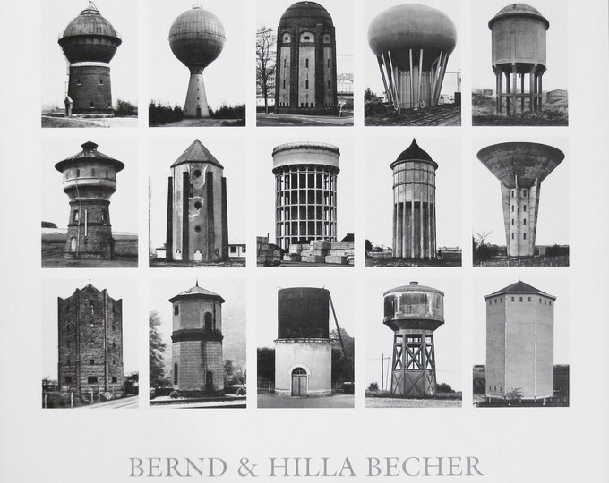 Bernd und Hilla Becher - "Water Towers" - Colour Offset lithograph