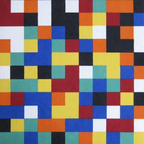 Gerhard Richter - "1024 Farben" - Origineel getuft bedrukt fijn nylon - Vorwerk - 1988