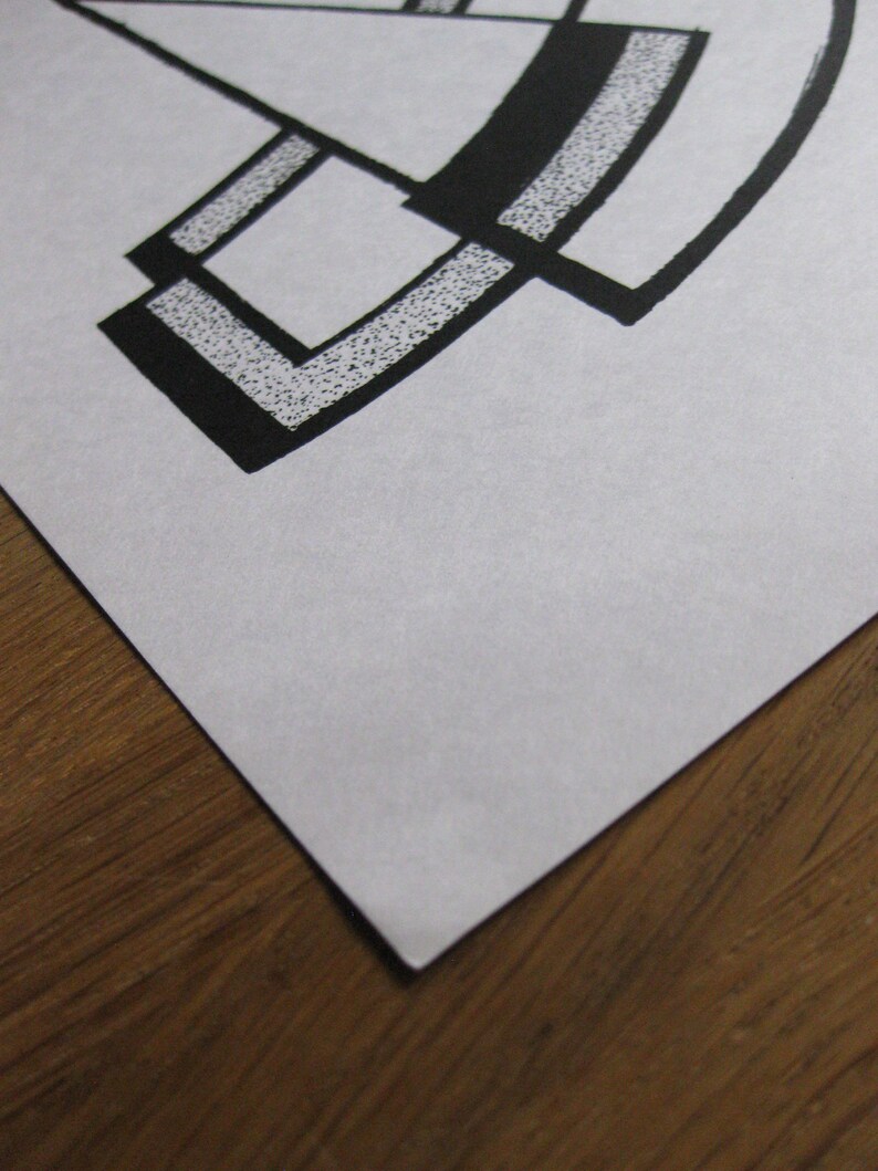 Hand Signed Screen Print Geometrick Compostion 1948 Italo Primi