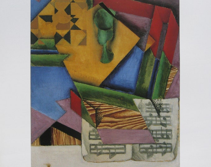 Juan Gris - "The Sheet of Music" - Colour Offset Lithograph - 1994
