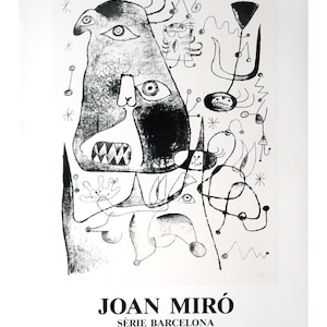 Joan Miró  - "Casa elizalde" - Offset lithograph signed poster, 1984