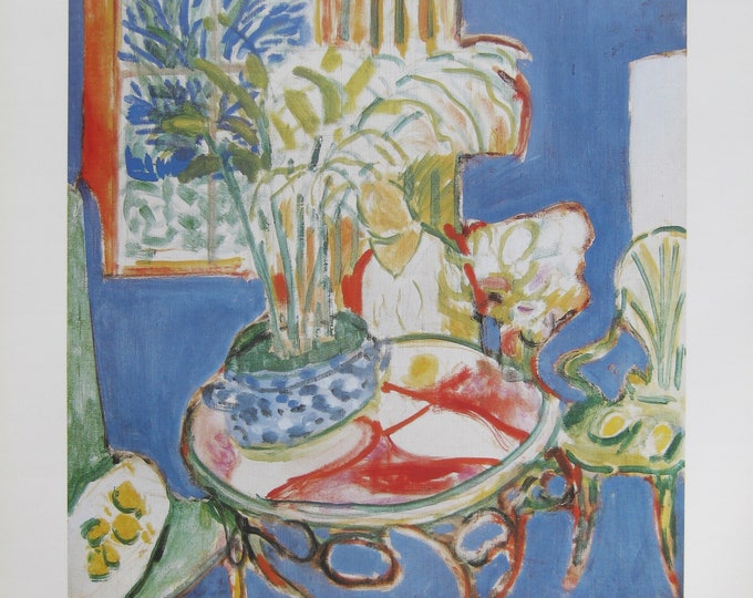 Henri Matisse - "Small Bleu Interior " - Colour Offset lithograph - 1986