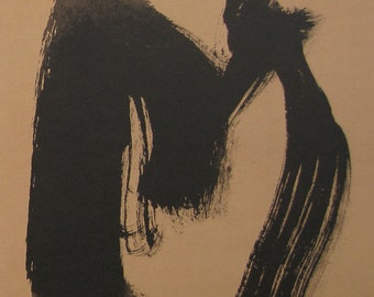 Antoni Tapies - " Creu i M " - Handnumbered Lithograph