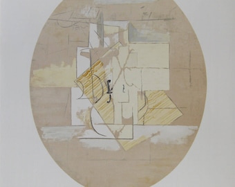 Pablo Picasso - 'Nature morte a la guitare '- Colour Lithograph - Hand Signed by Marina Picasso
