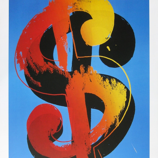 Andy Warhol - « Dollar » - Lithographie offset couleur, 1998