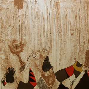 Josep Guinovart  - "Composition" - Lithograph - 1982 - Handsigned