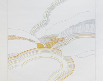 Robert Quijada  - "Abstract Landscape" - Hand signed Screenprint - 1972 (S/N - AP)