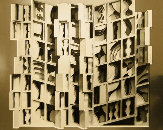 Louise Nevelson - Pace-Columbus (Gold) " - Screen Print on Gold Foil, 1977