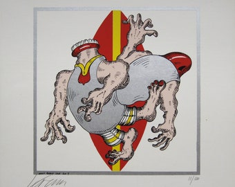 Hans Krenn - "Composition" - Handsigned Screenprint, 1967 (S/N - 11/100)