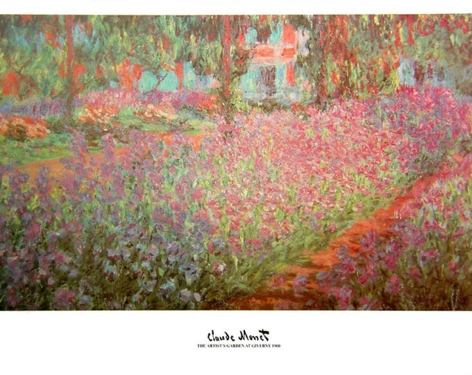 Claude Monet - "Garden at Giverny 1900" - Large Offset Lithograph