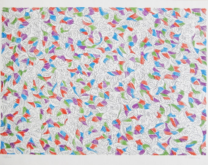 George Chemeche - "Leaves" - Handsigned Lithograph