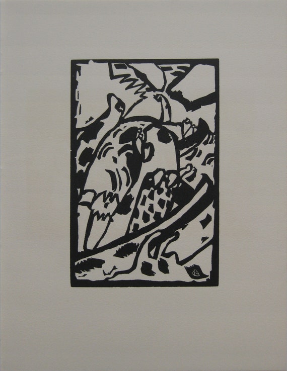 ワシリー・カンディンスキー - 「即興7」 - オリジナル木版画 - 1913年