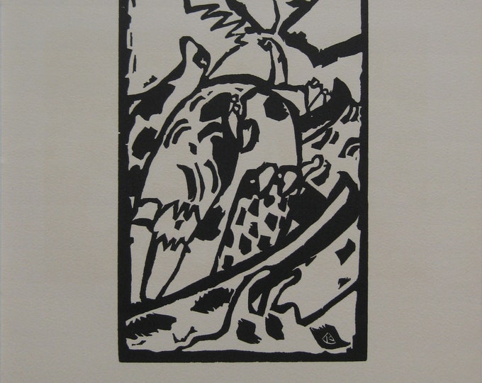 Wassily Kandinsky - "Improvisation 7" - Original Woodcut - 1913 - 1976