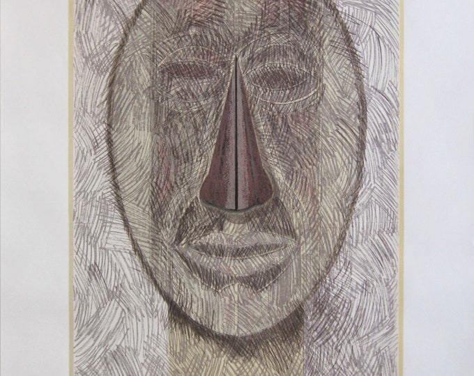 John Russell Clift - "Portrait of an old flyer whirl a gig" - Large Hand signed Serigraph - 1980