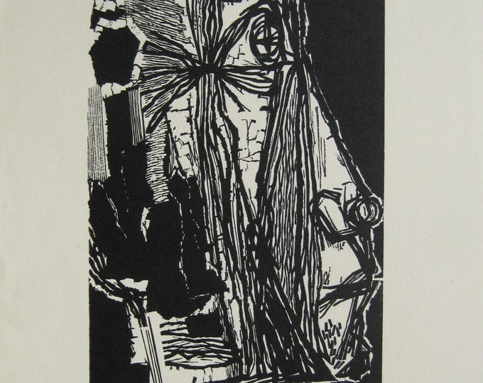 Hans Orlowski - "Composition" - Original Woodcut - 1960