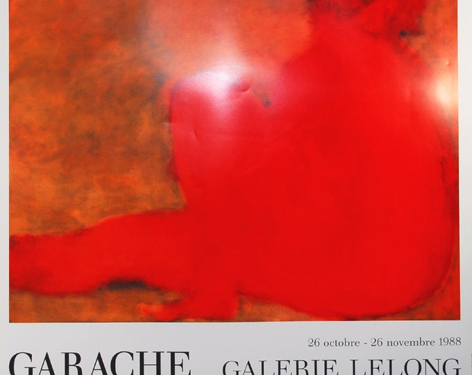 Claude Garache  - "Peintures récentes" - Offset Lithograph Exhibtion Poster, 1988