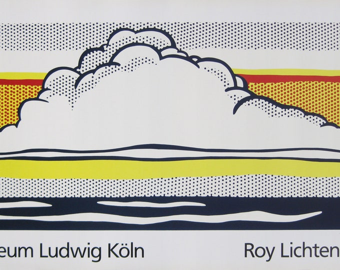 Roy Lichtenstein  - "Museum Ludwig" - Colour Screen Print Poster - 1989