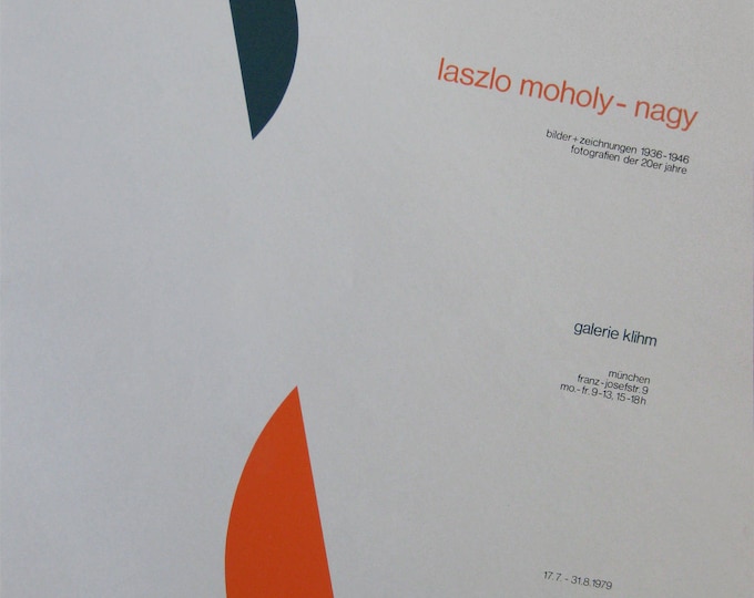 Laszlo Moholy-Nagi - "Galerie Klihm" - Original Screenprint Poster, 1979