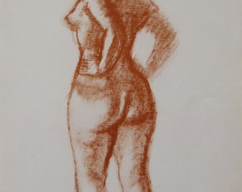 André Derain  - "Nude" -  Original Lithograph, 1957