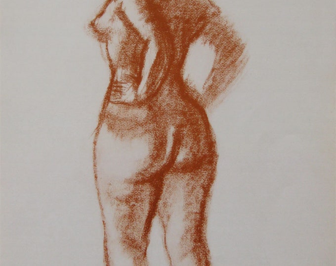 André Derain  - "Nude" -  Original Lithograph, 1957
